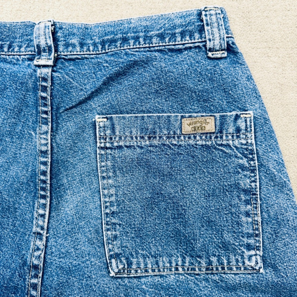 Wrangler HERO Vintage Y2K Mens Cargo Jeans Blue Baggy Straight Leg 30x34 Denim